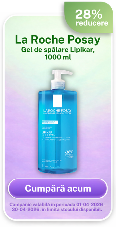 Promotie cu 28% reducere la La Roche Posay Lipikar gel spalare 1L